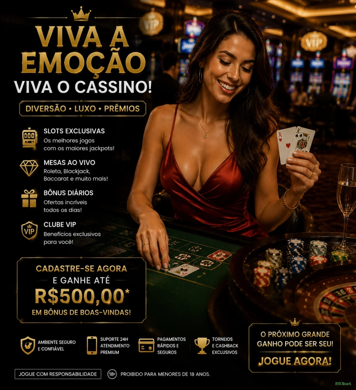 Imagem promocional da experiência de game da 893bet